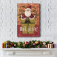 Santa on Gift Premium Gallery Wrapped Canvas - Ready to Hang