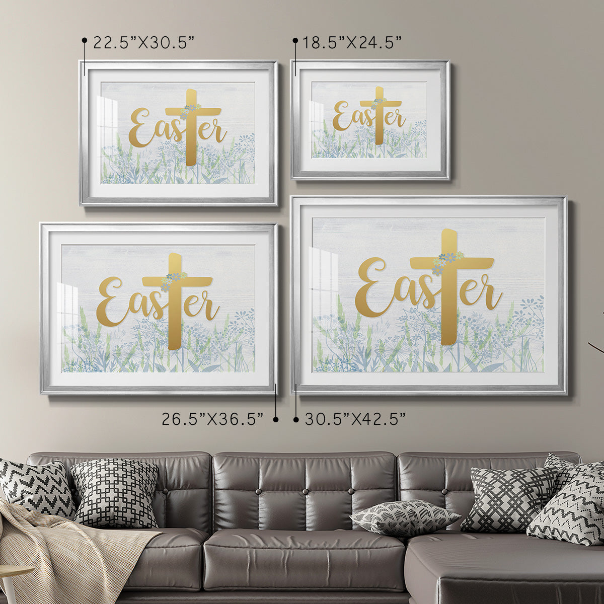Easter Wildflowers - Modern Framed Art Print