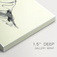 Canvas art print of a simple line drawing of cat in relaxed pose, highlighting texture and gallery-wrapped edges