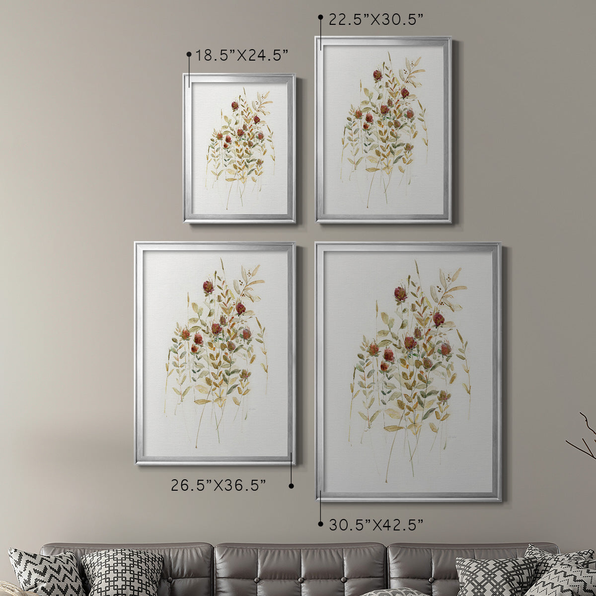 Wildflower Breeze I - Modern Framed Canvas Print