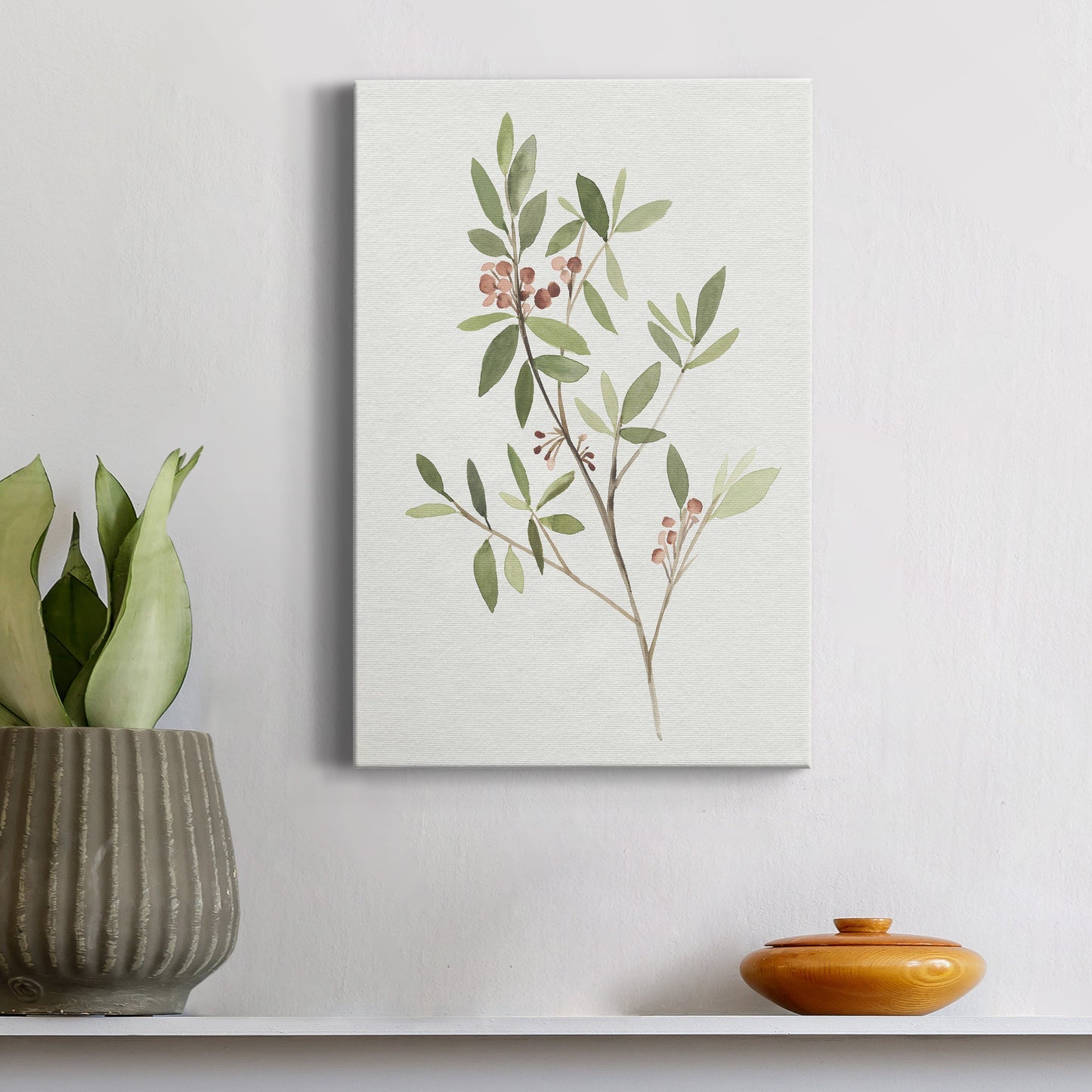 Single Sprig IV Premium Gallery Wrapped Canvas - Ready to Hang