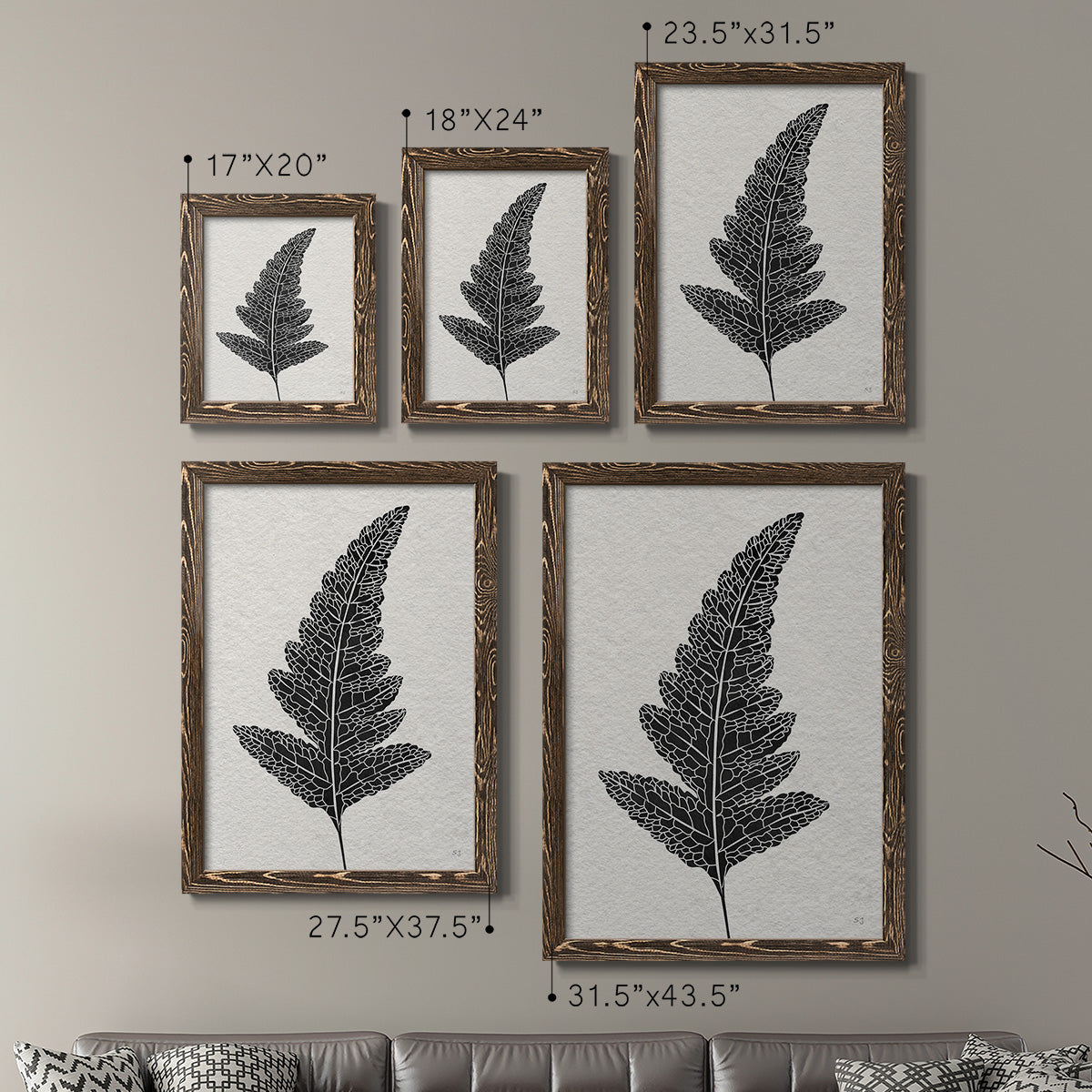 Forest Fern I - Premium Framed Canvas 2 Piece Set - Ready to Hang