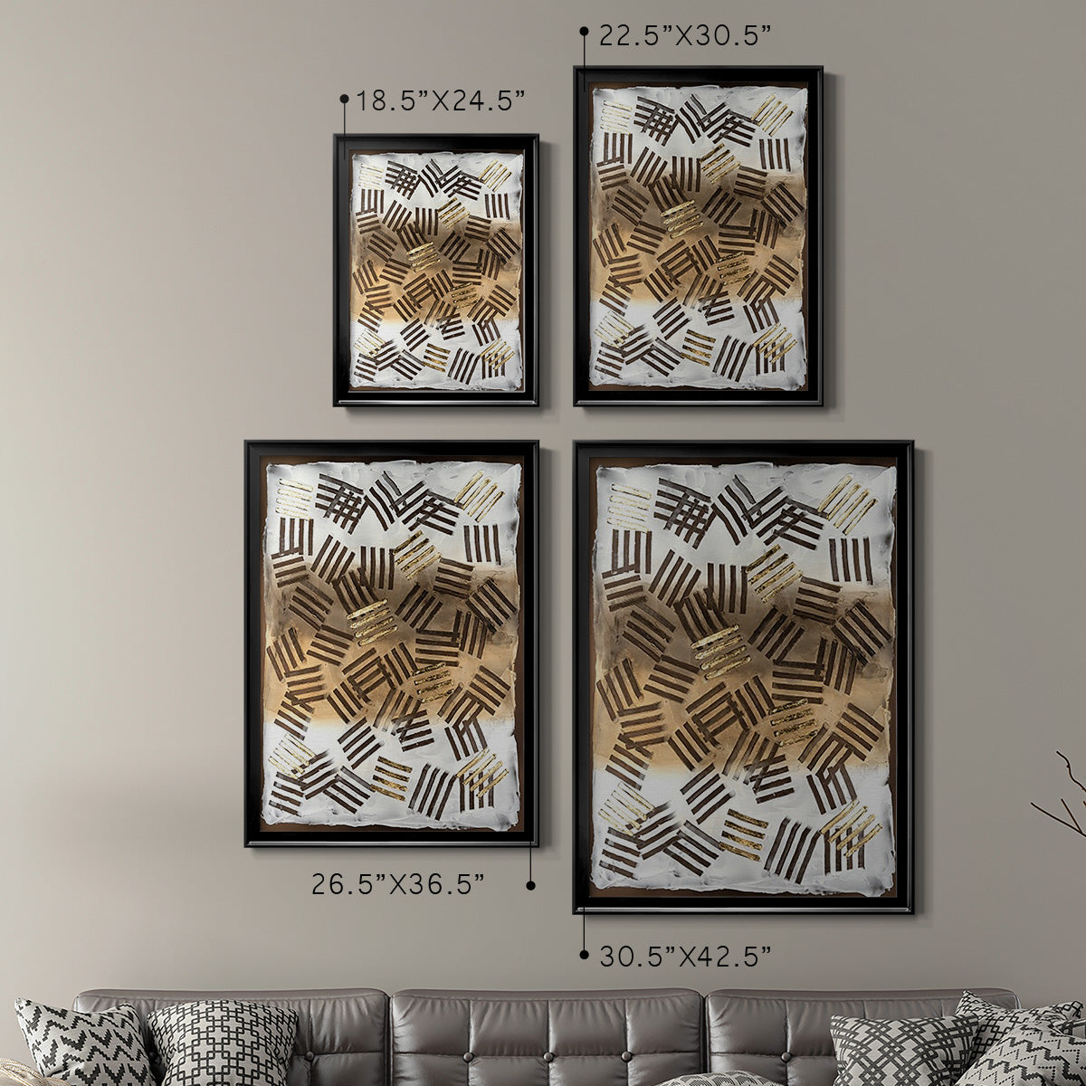 Raffia Palm II - Modern Framed Canvas Print