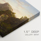 Canvas art print of a sunlit pastoral landscape with figures and classical architecture in open countryside, highlighting texture and gallery-wrapped edges