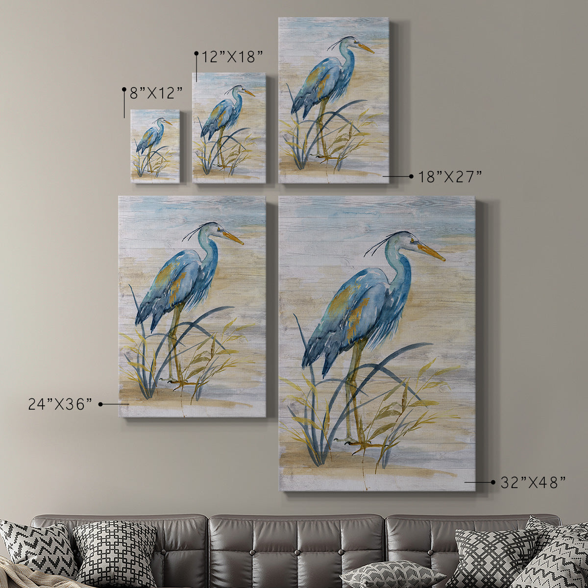 Blue Heron I Premium Gallery Wrapped Canvas - Ready to Hang