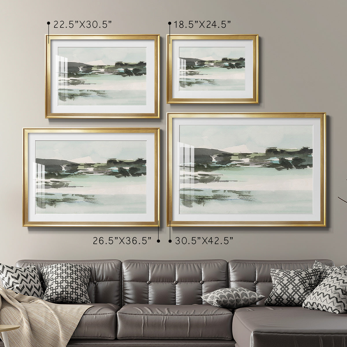 Turquoise Marsh II - Modern Framed Art Print