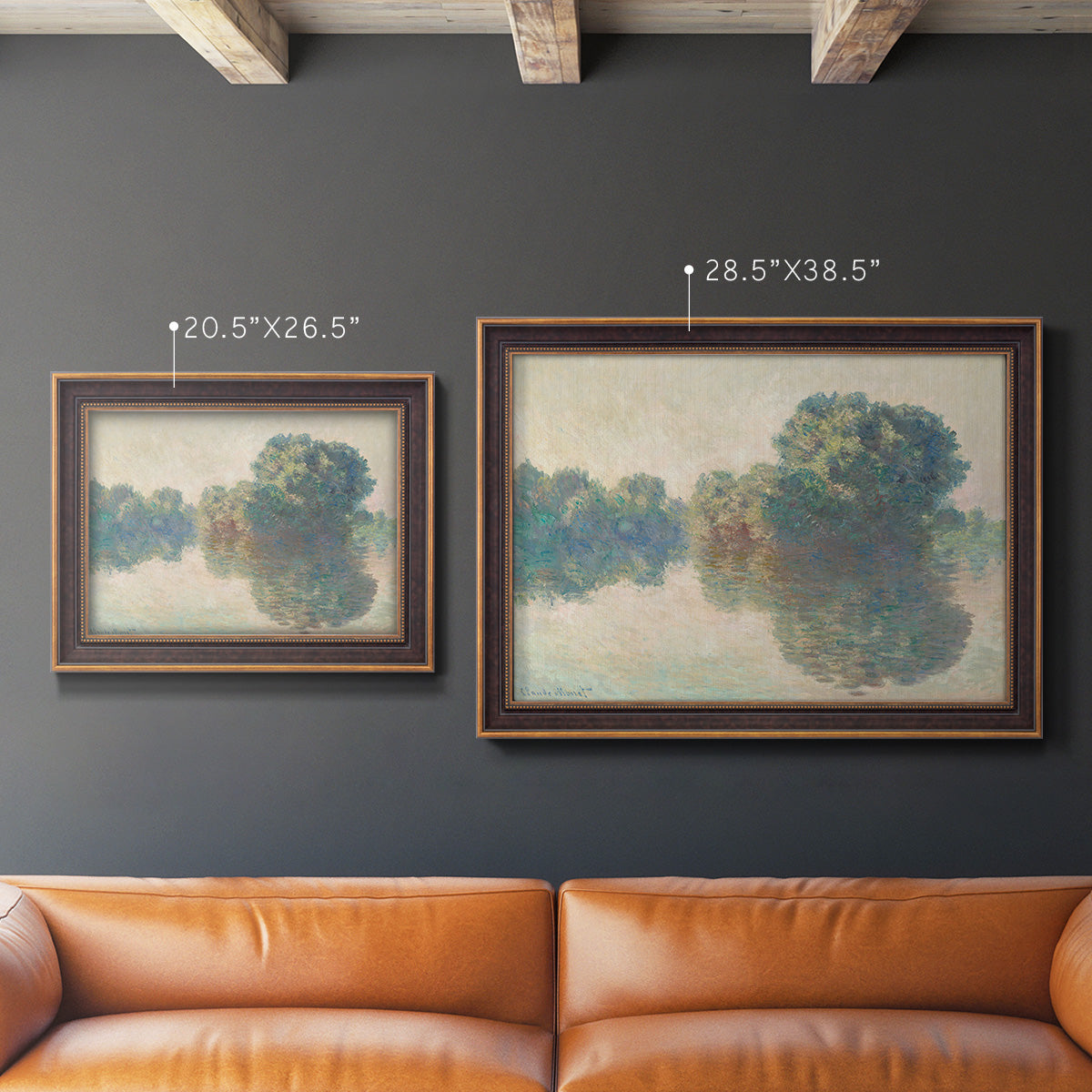 The Seine at Giverny - Ornate Framed Canvas Print