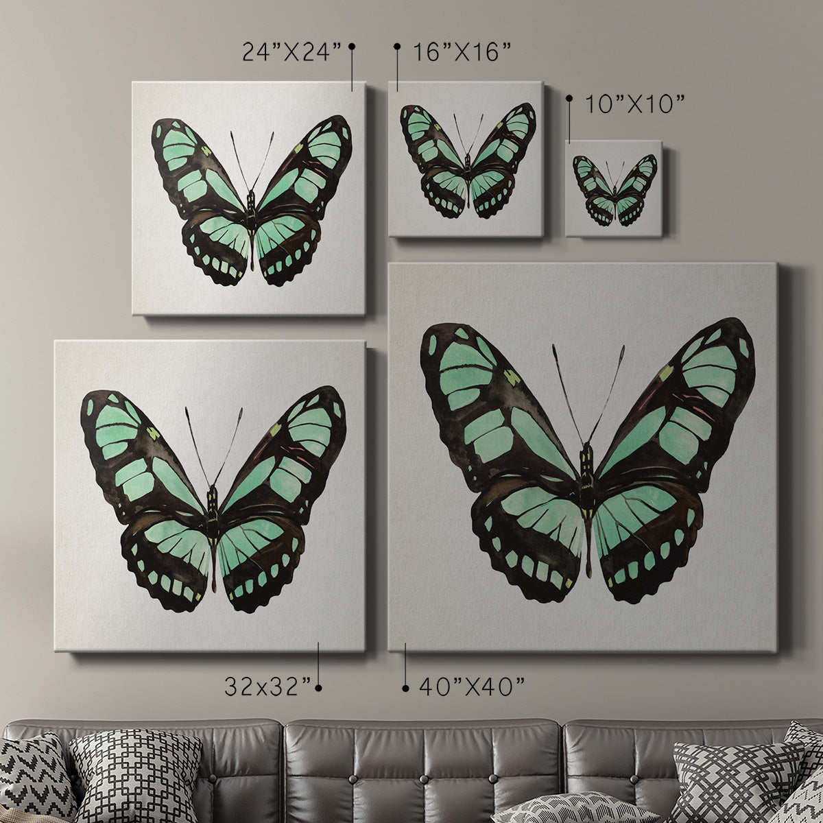 Mint Butterfly II - Canvas Art Print