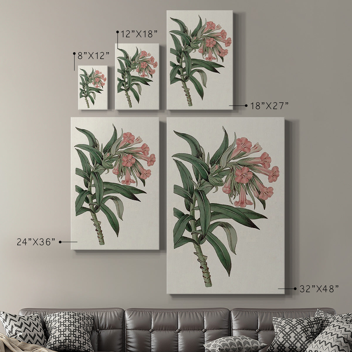 Pink Floral Mix VI - Canvas Art Print