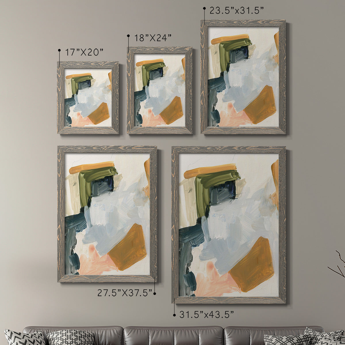 Palette Meld I - Premium Framed Canvas 2 Piece Set - Ready to Hang