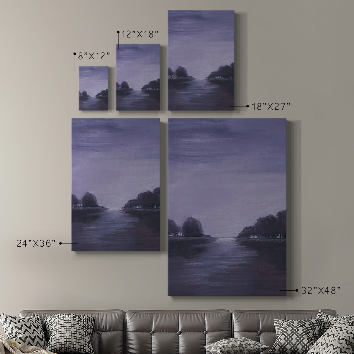 Amethyst Moonlight II Premium Gallery Wrapped Canvas - Ready to Hang