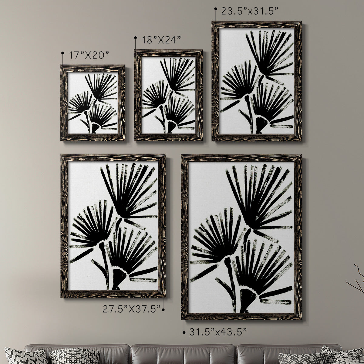 Fan Brush I - Premium Framed Canvas 2 Piece Set - Ready to Hang