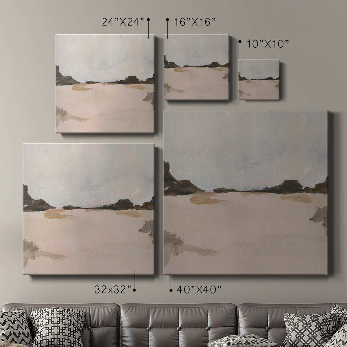 Misty Horizon Line II - Canvas Art Print