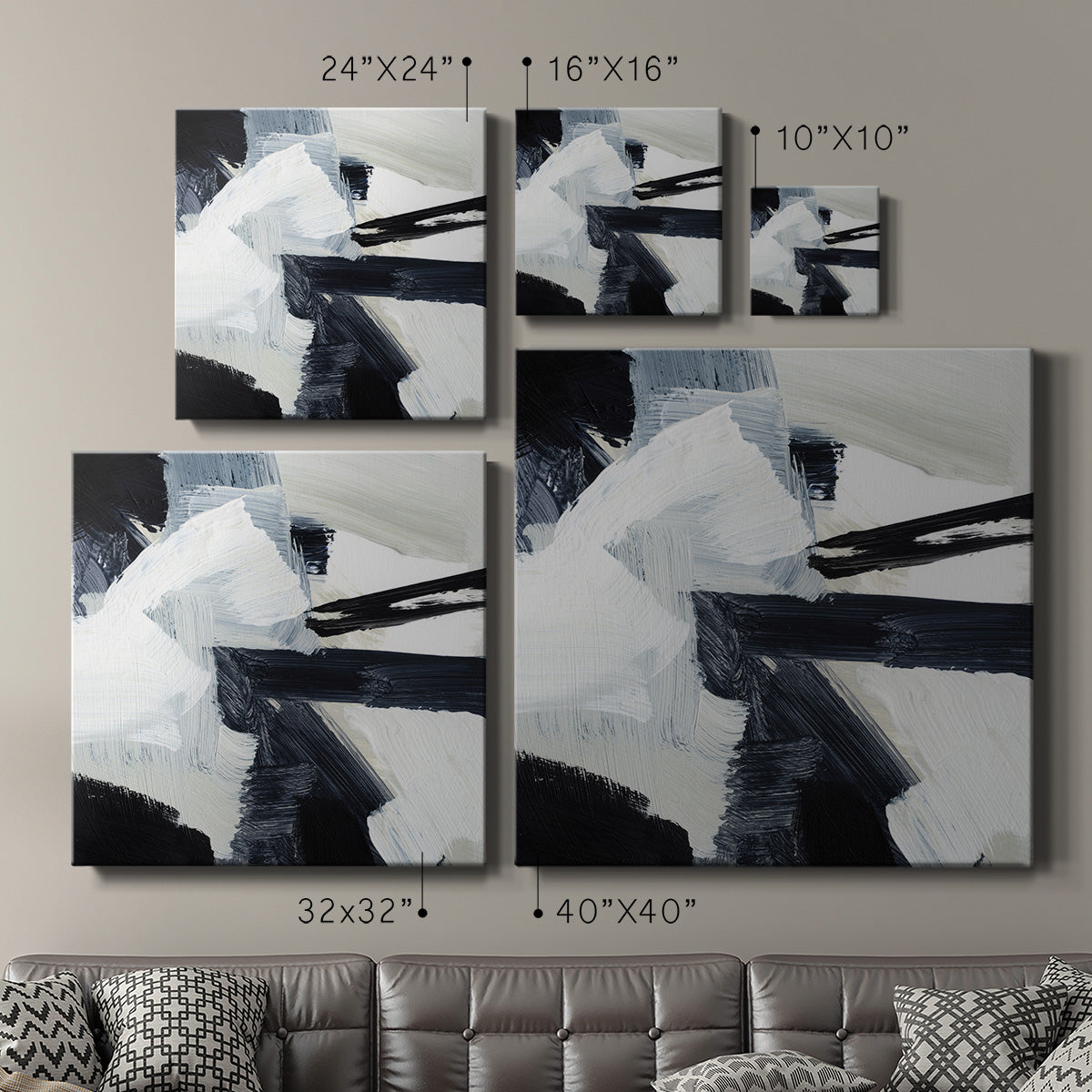 Expressive Monochrome I - Canvas Art Print