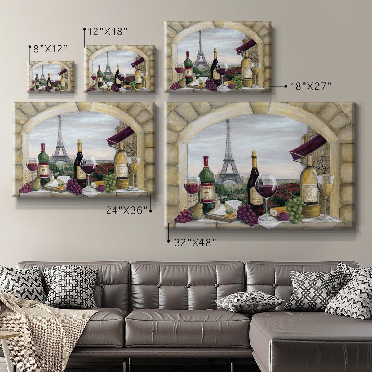 Paris Delight Premium Gallery Wrapped Canvas - Ready to Hang