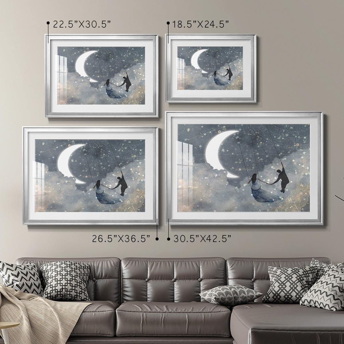 Celestial Love I - Modern Framed Art Print