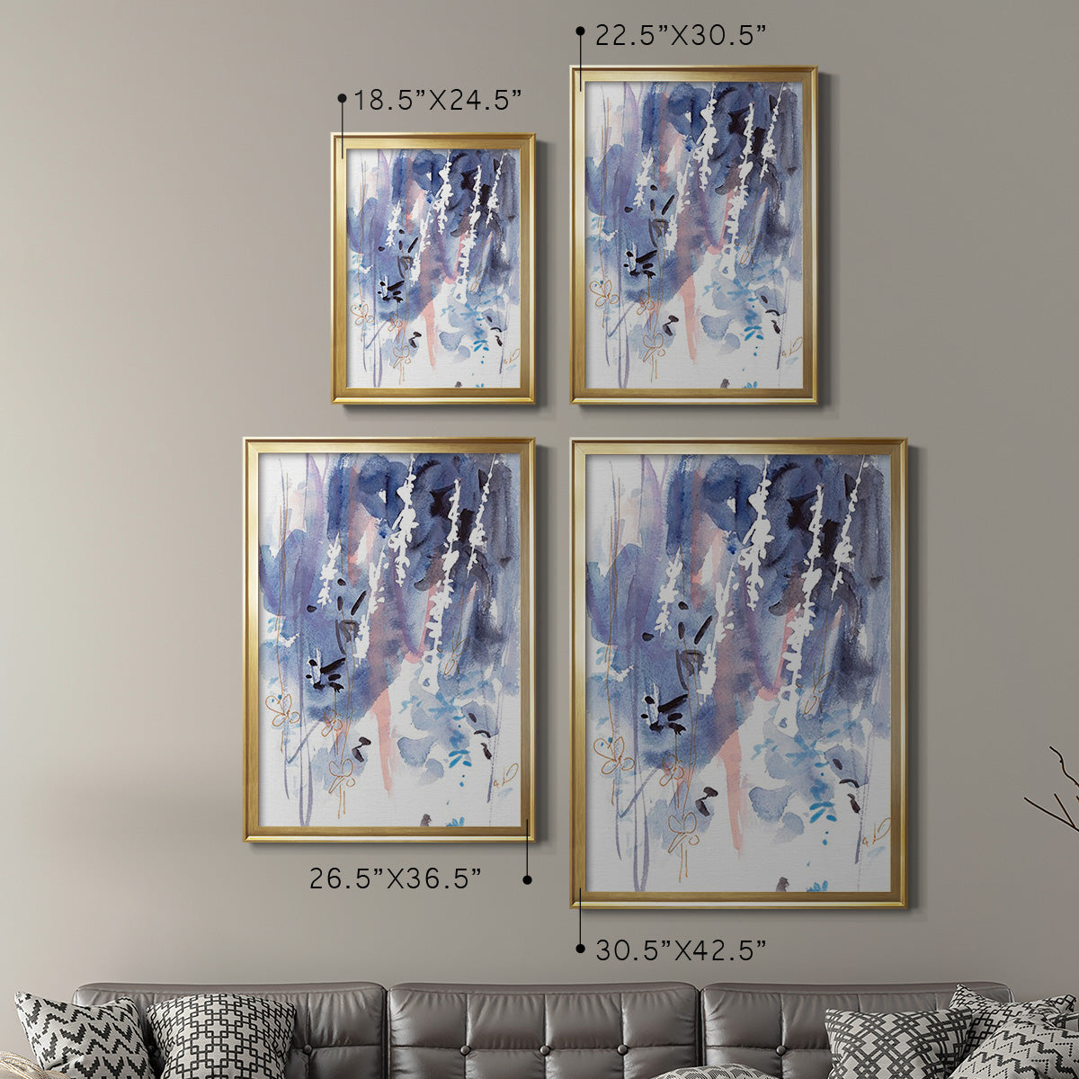 Late Night Breeze III - Modern Framed Canvas Print