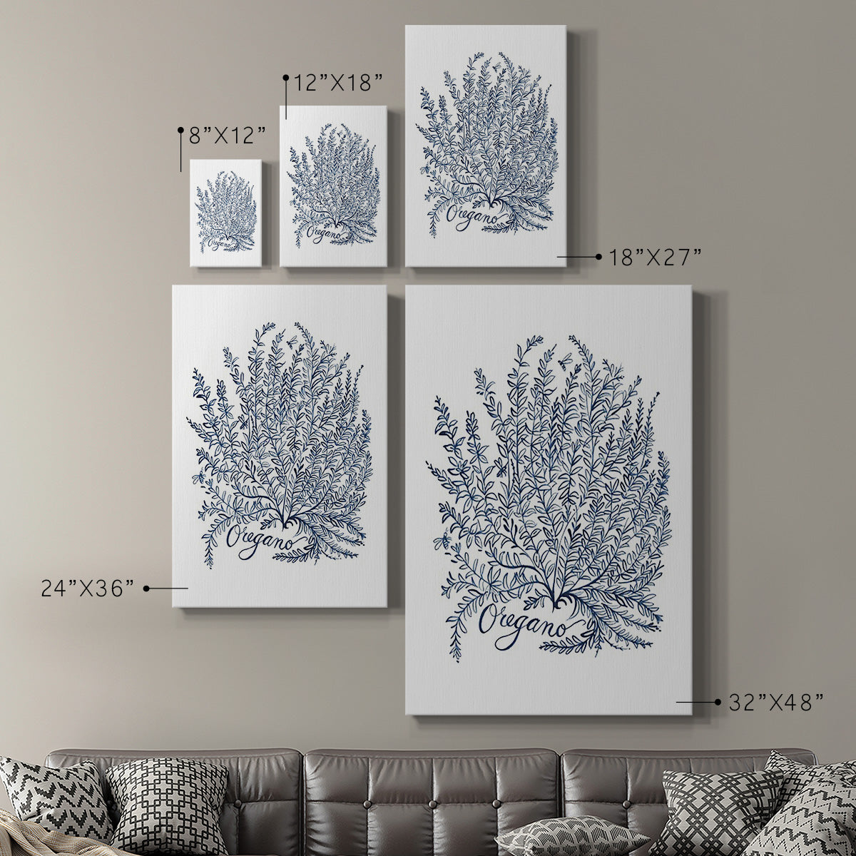 Summer Herb Garden Sketches II - Canvas Art Print