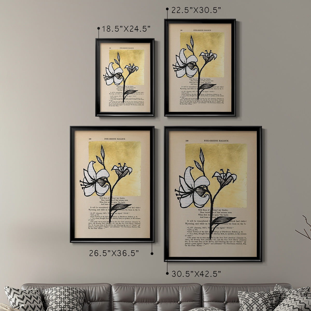 Floral Diary IV - Modern Framed Canvas Print