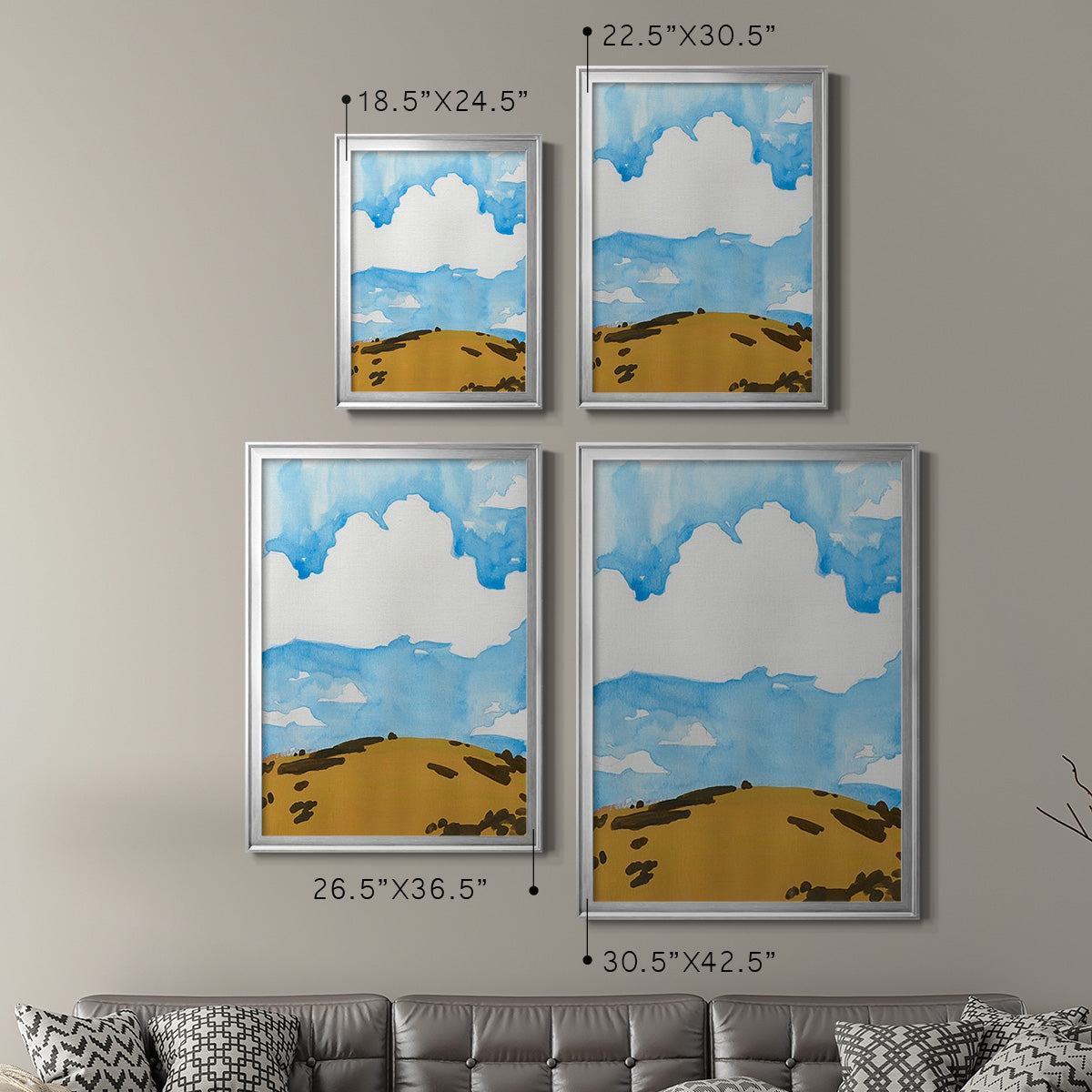 Summer Knoll II - Modern Framed Canvas Print