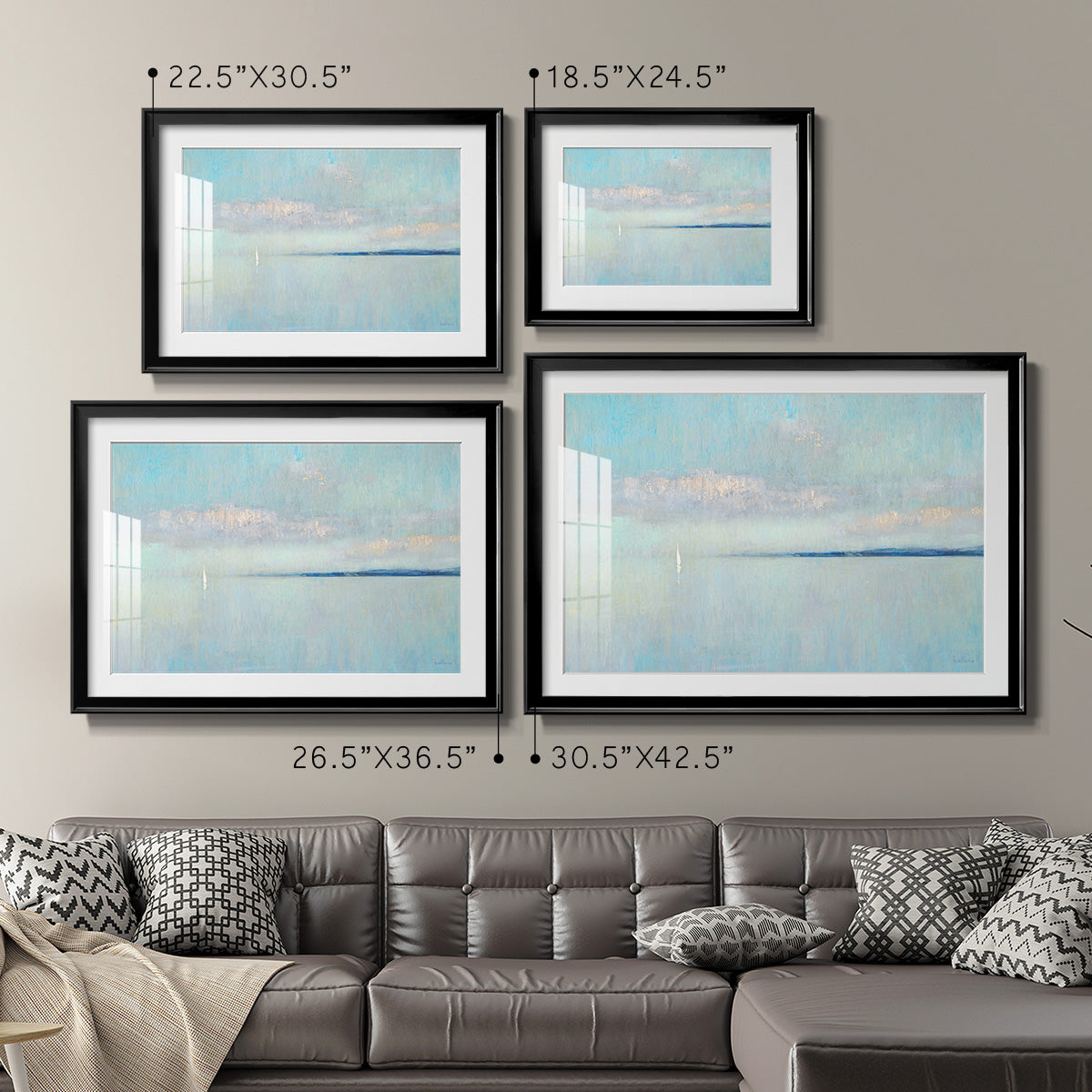 Sunrise Haze - Modern Framed Art Print