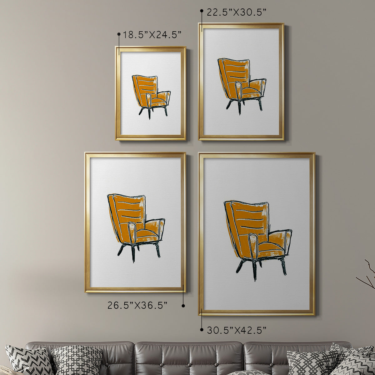 Take a Seat III - Modern Framed Canvas Print