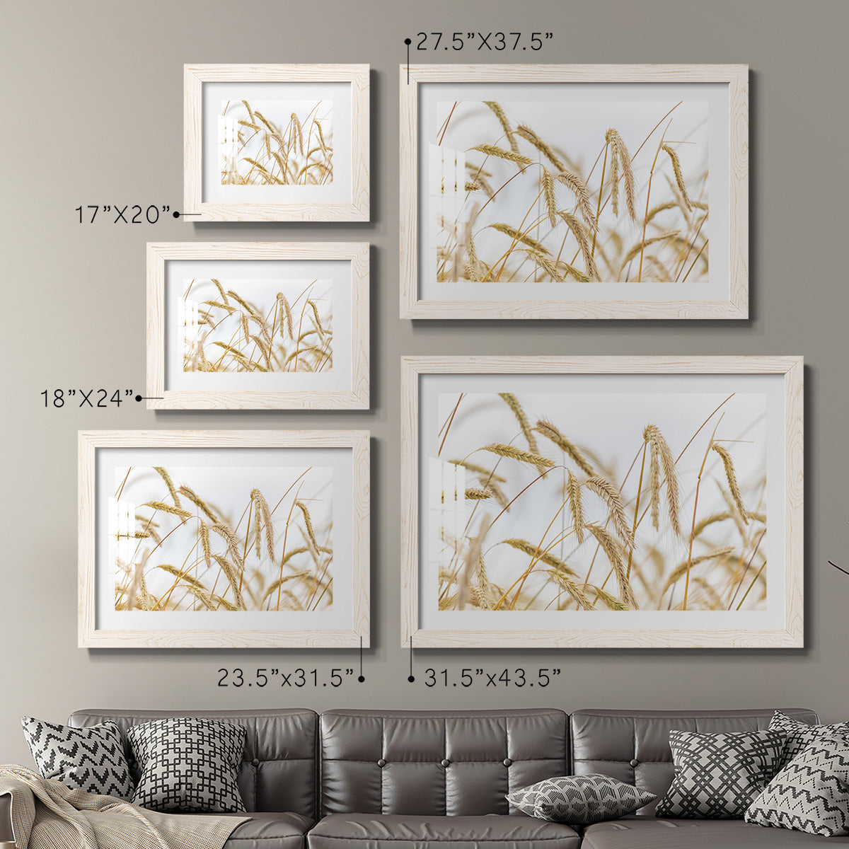 Wheat - Barnwood Framed Art Print