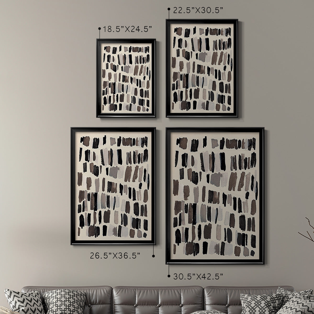 Chalk and Flint III - Modern Framed Canvas Print