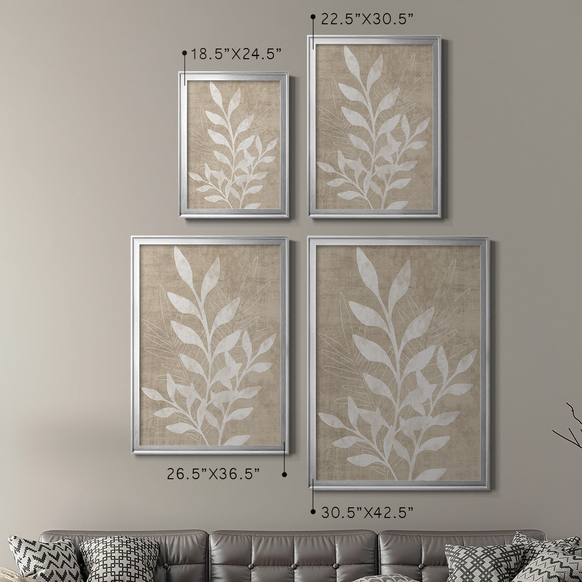 Foliage Retreat II - Modern Framed Canvas Print