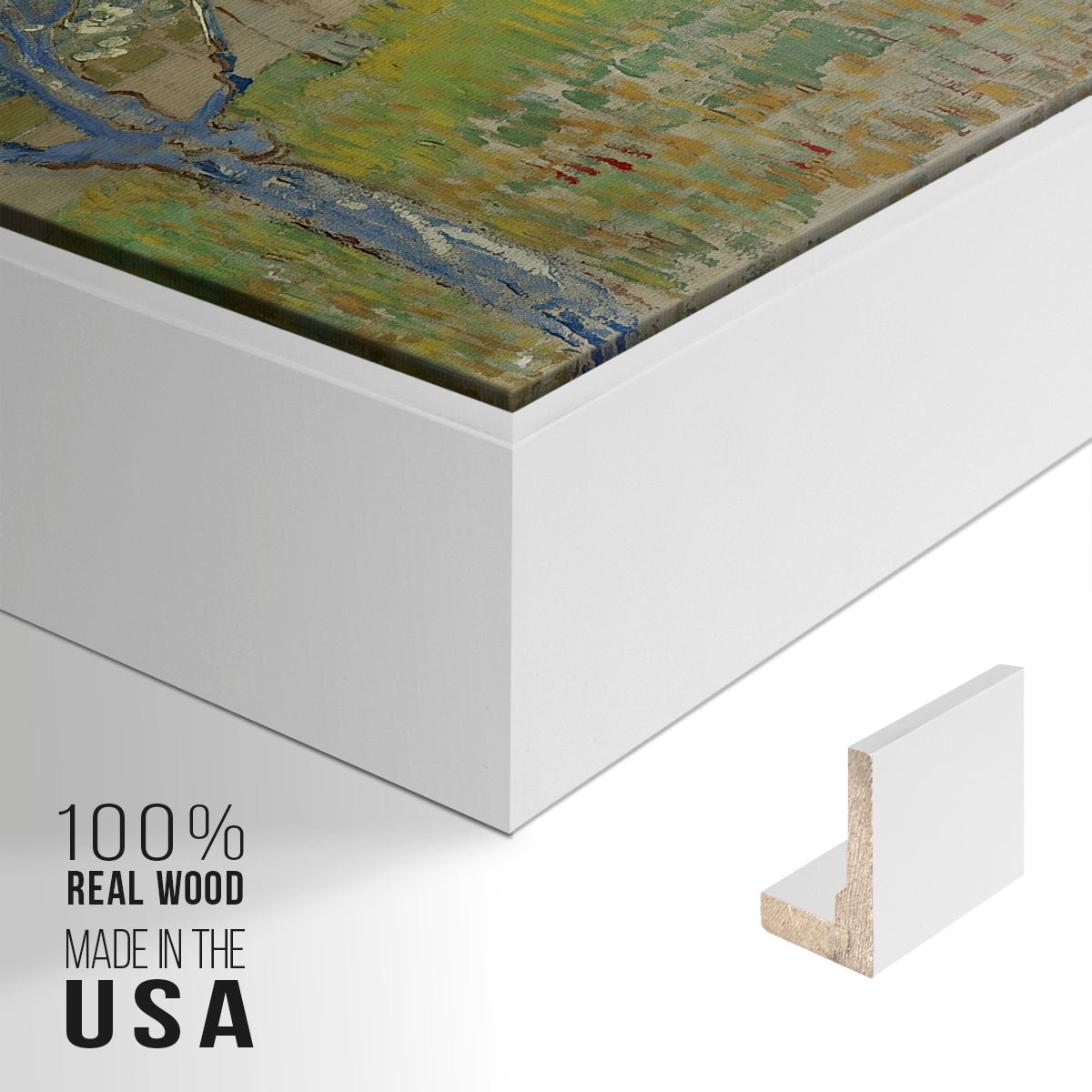 The Pink Orchard, 1888 - Floater Framed Canvas Print