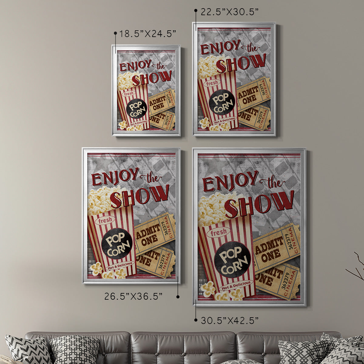 Movie Night I - Modern Framed Canvas Print