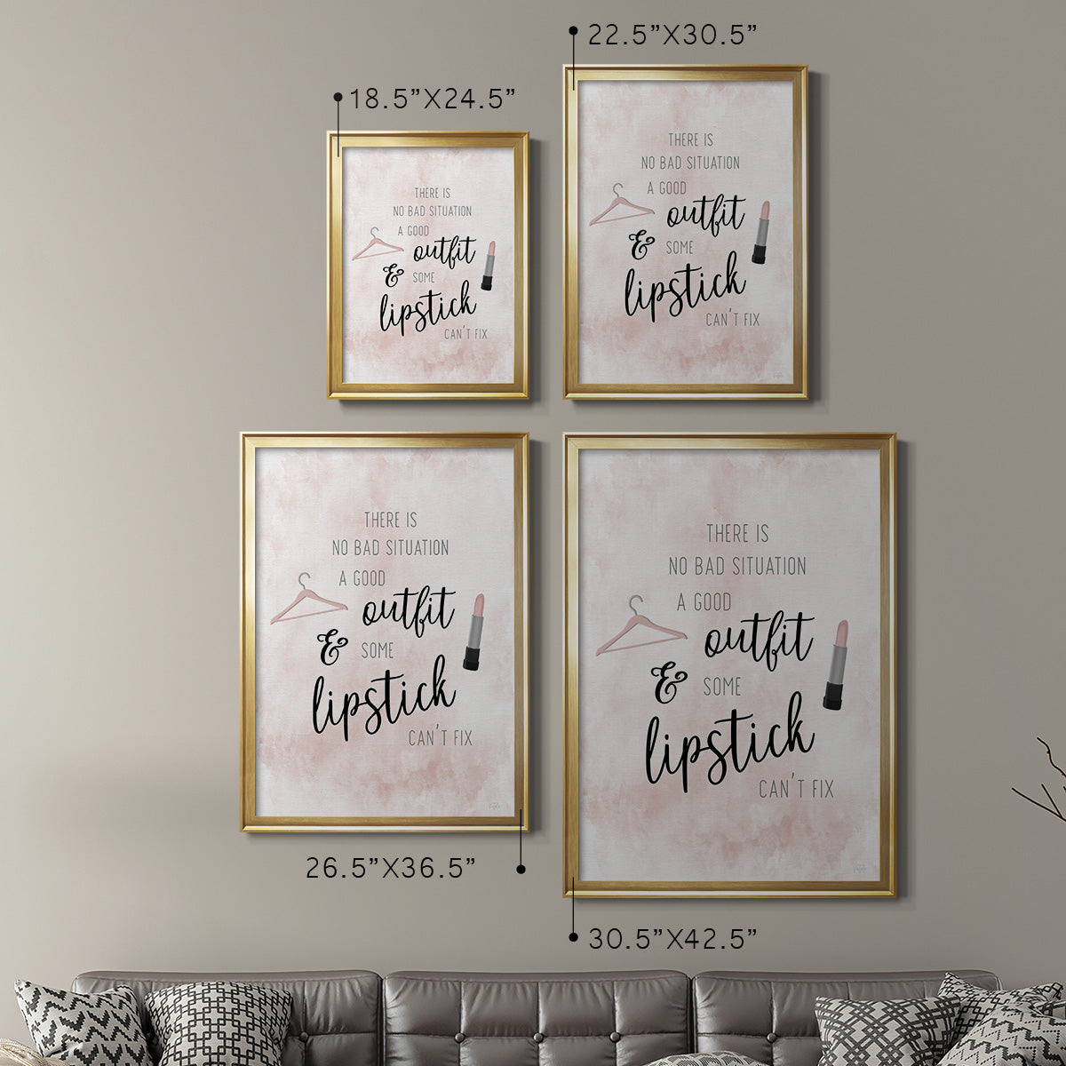Outfit and Lipstick - Modern Framed Canvas Print