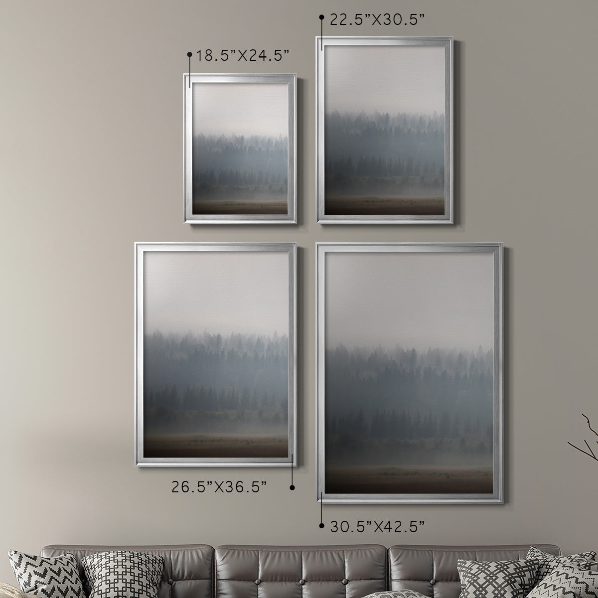 Morning Glow II - Modern Framed Canvas Print