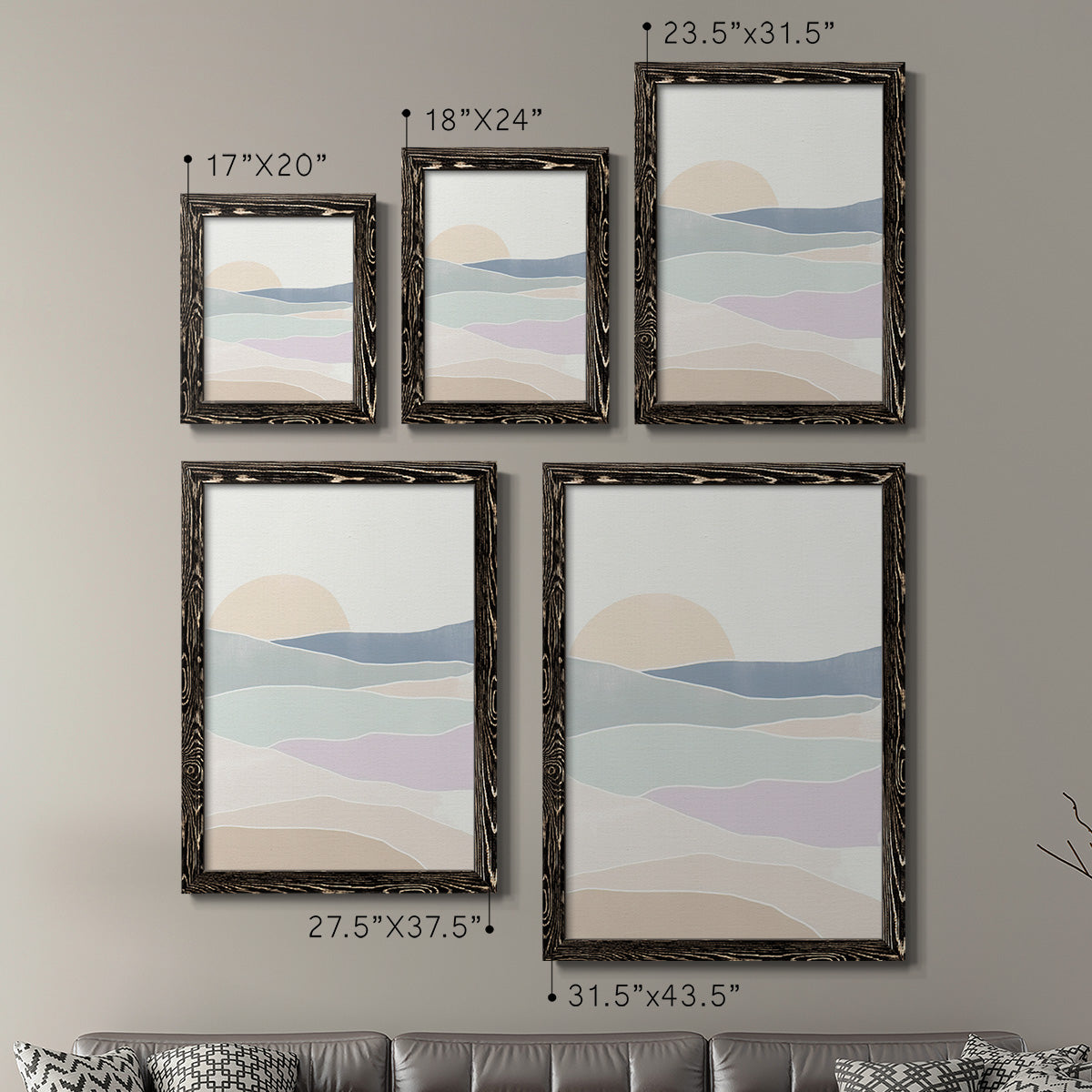 Wave Tableau I - Premium Framed Canvas 2 Piece Set - Ready to Hang