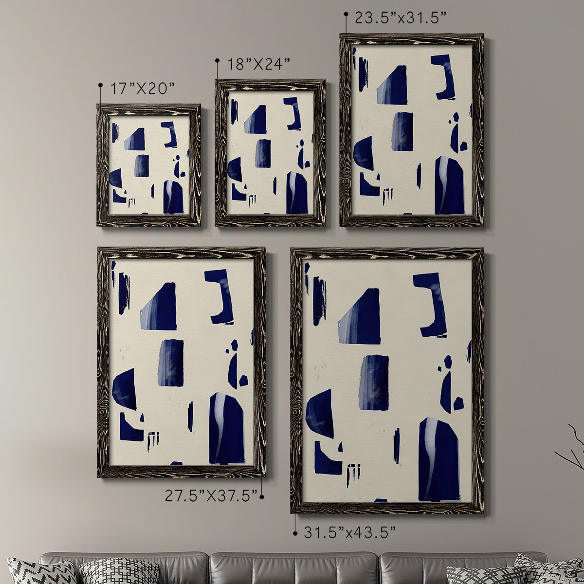 Fragment Abstraction I - Premium Framed Canvas 2 Piece Set - Ready to Hang