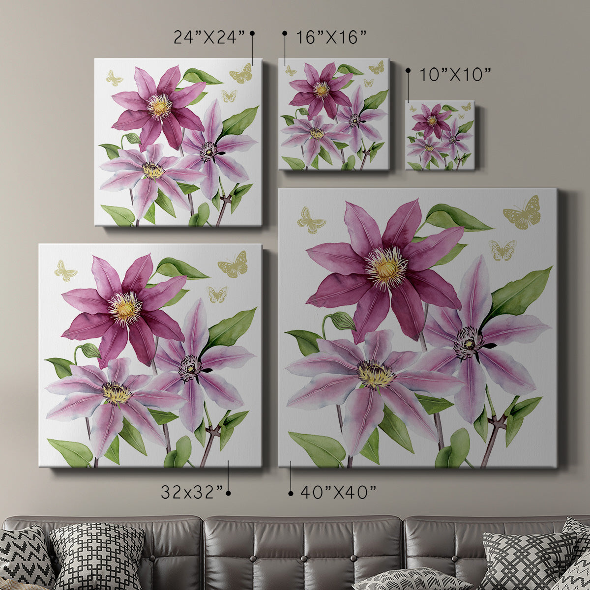 Clematis Climb I - Canvas Art Print