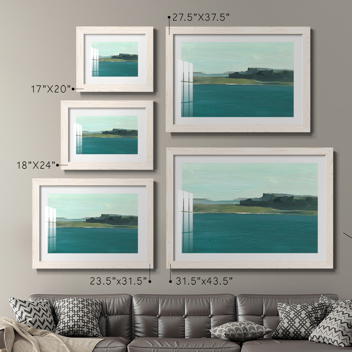 Calming Lake View II - Barnwood Framed Art Print