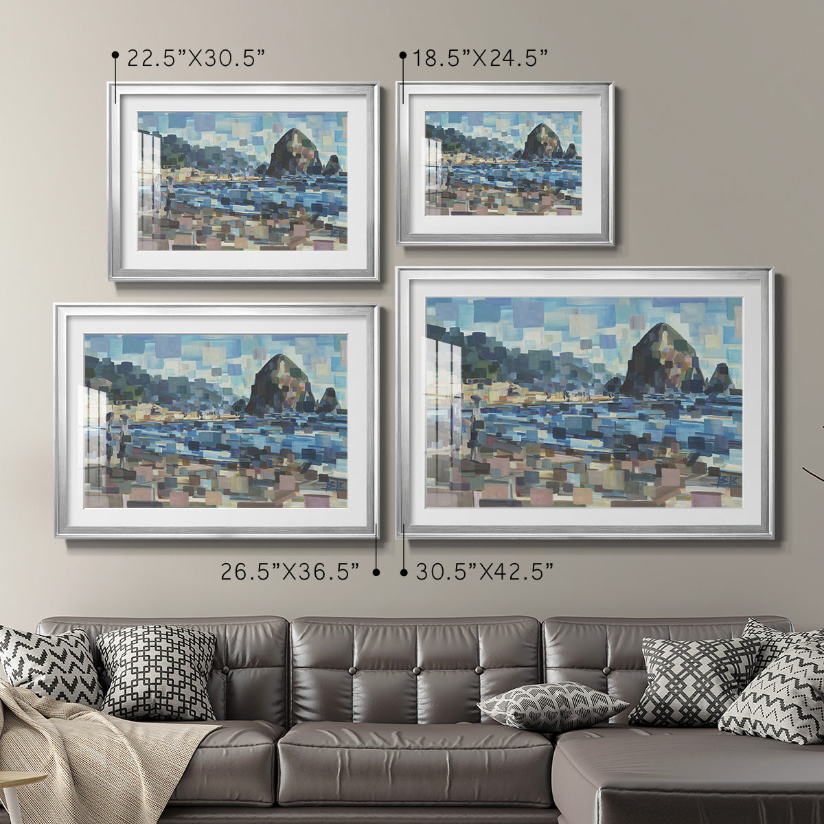 Evening in Cannon Beach - Modern Framed Art Print
