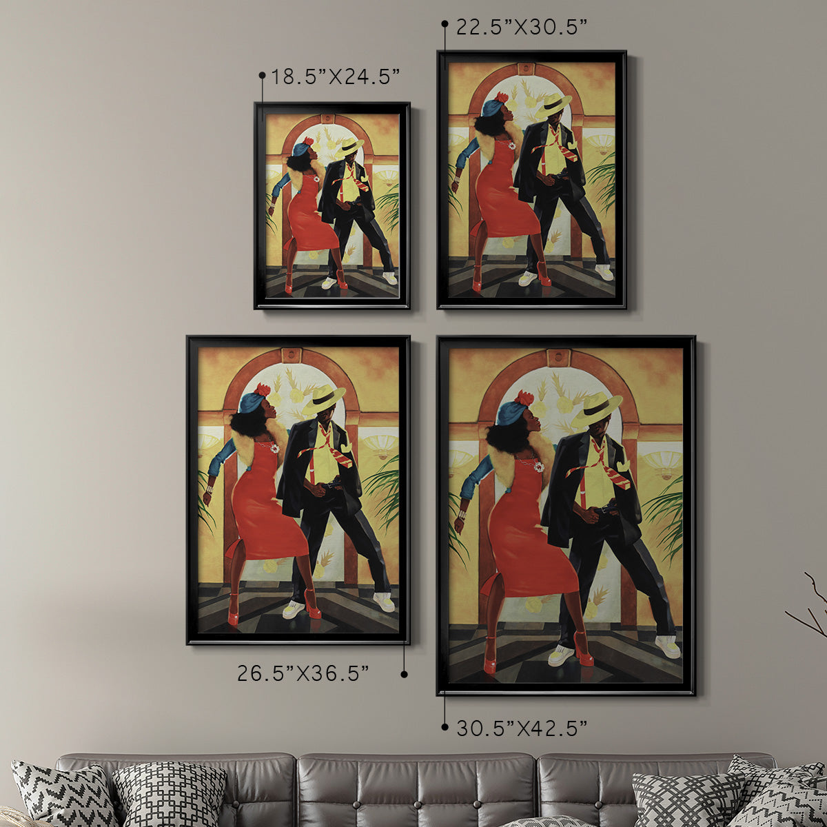 Night Out I - Modern Framed Canvas Print
