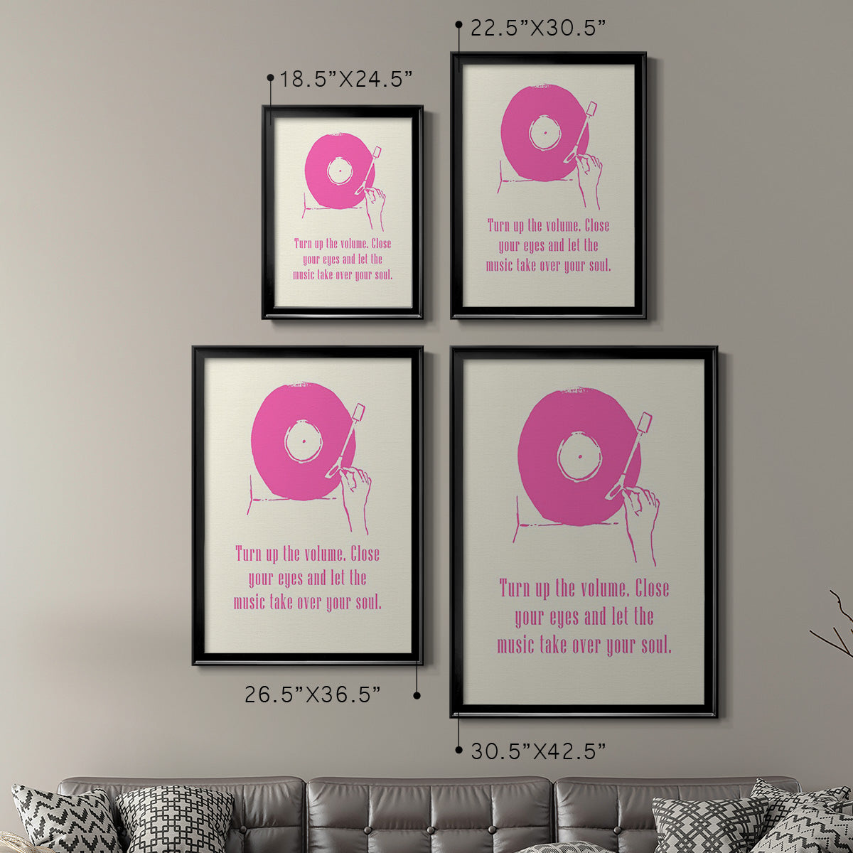Sweet Melody III - Modern Framed Canvas Print