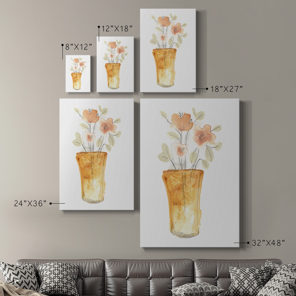 Blossom Pop Study I Premium Gallery Wrapped Canvas - Ready to Hang