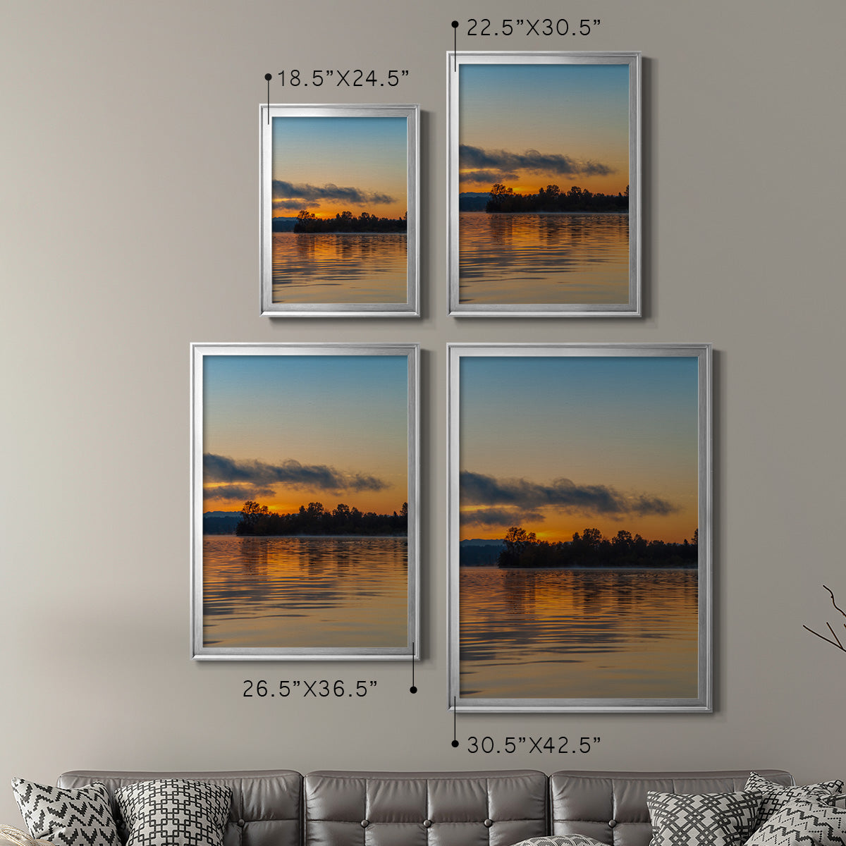 Molten Gold - Modern Framed Canvas Print