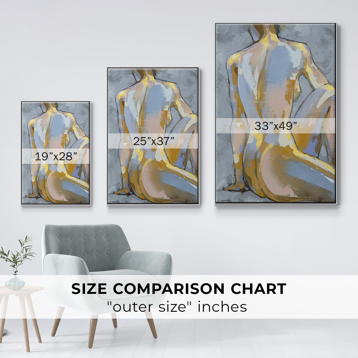 Grey Maiden II - Floater Framed Canvas Print