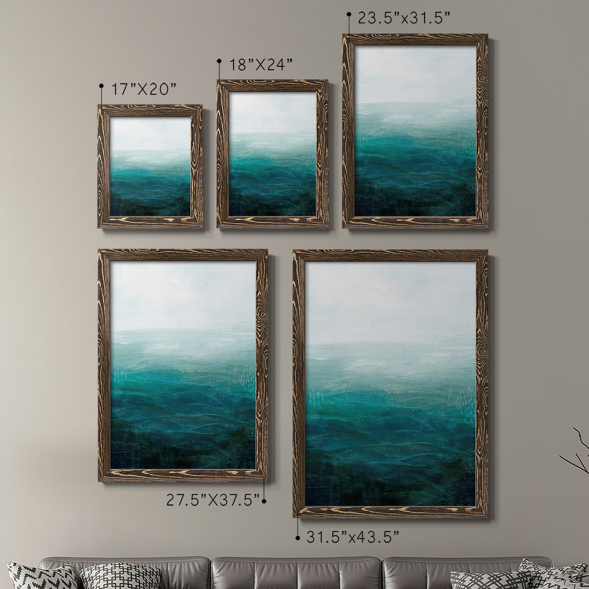 Drifting Sea I - Premium Framed Canvas 2 Piece Set - Ready to Hang