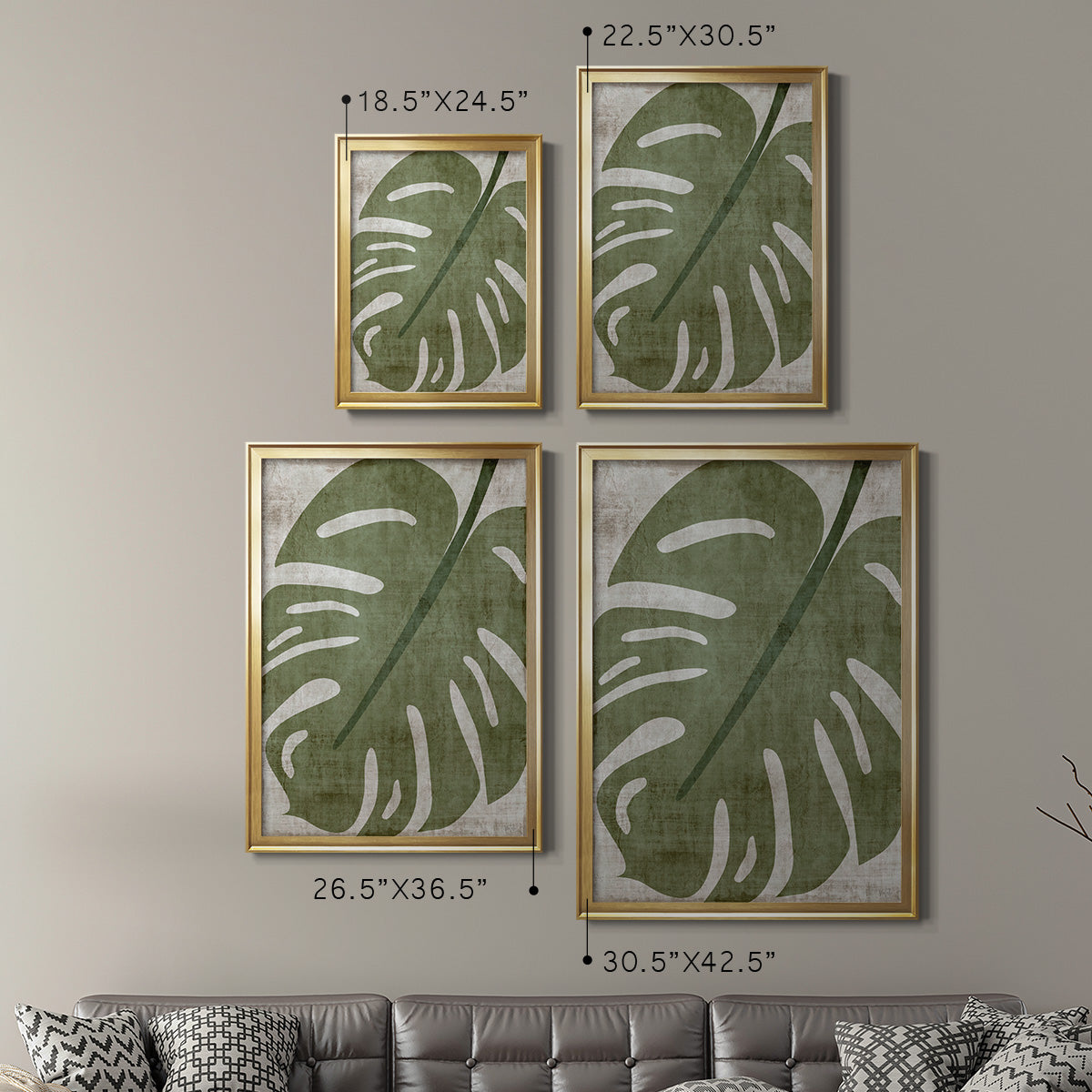 Island Greenery II - Modern Framed Canvas Print