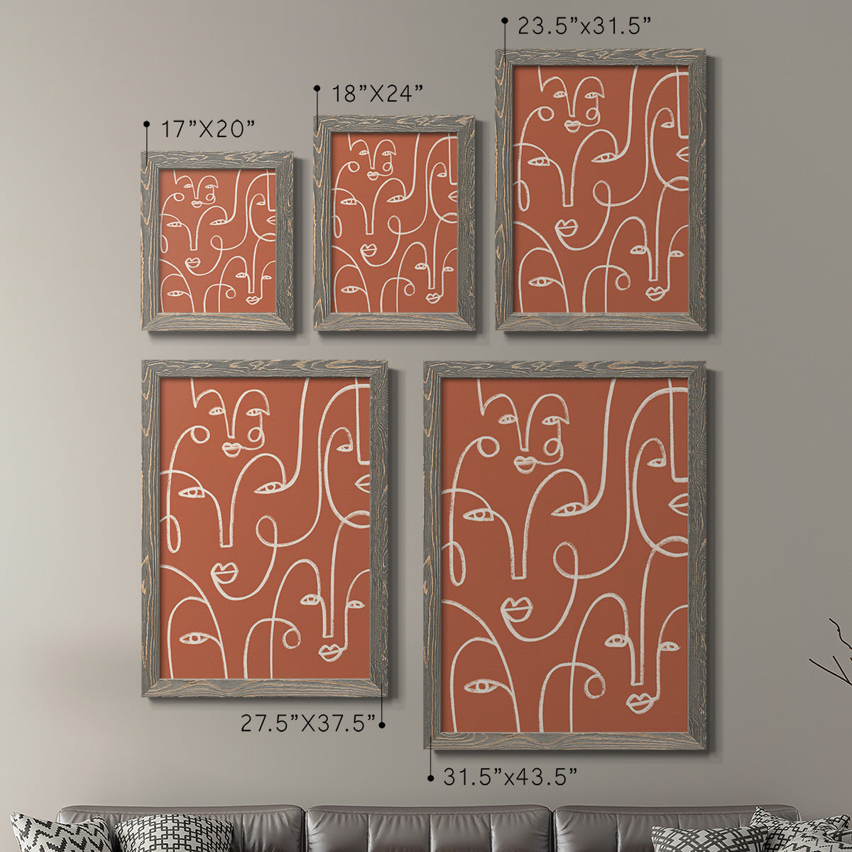 Connected Expressions I - Premium Framed Canvas 2 Piece Set - Ready to Hang