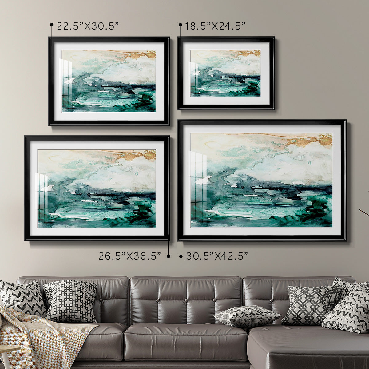 Sea Foam Flow I - Modern Framed Art Print