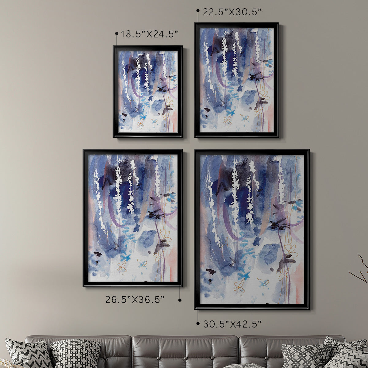 Late Night Breeze II - Modern Framed Canvas Print