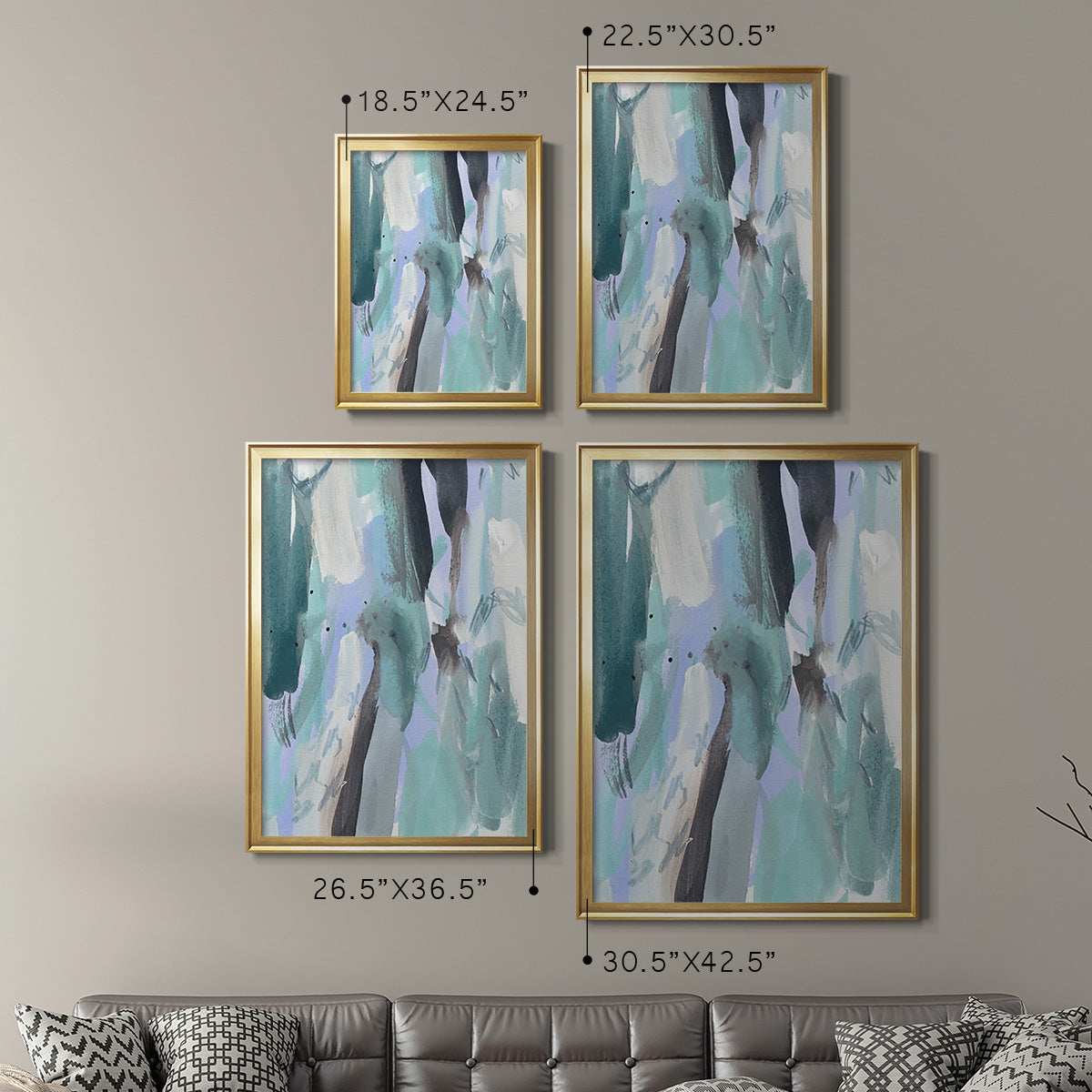 Ocean Crush VI - Modern Framed Canvas Print