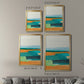 Aqua and Orange I - Modern Framed Canvas Print